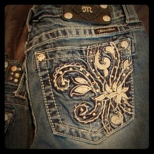 Miss Me Paisley Fleur De Lis Boot Cut Jeans